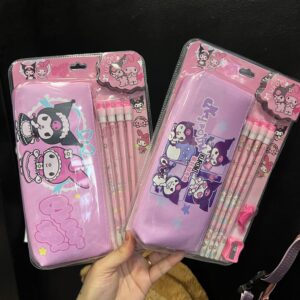 Set escolar Sanrio con cartuchera