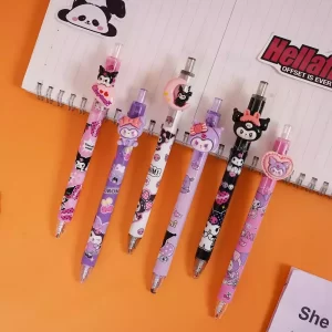 Lapicera gel negro Kuromi