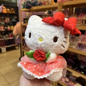 Peluche Hello Kitty con rosa 23cm