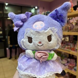 Peluche Kuromi con rosa 23cm