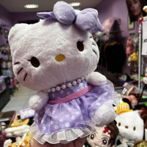 Peluche Hello Kitty con vestido y perlas 22cm