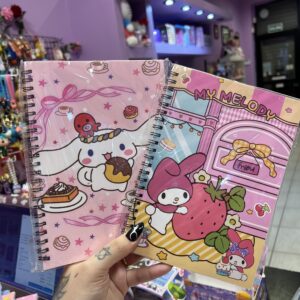 Cuaderno Cinnamoroll y My melody 80 hojas rayadas