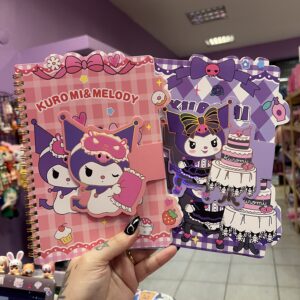 Cuaderno Kuromi con abrojo 36 hojas