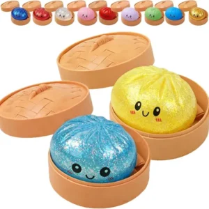 X2 Dumpling squishy con pelotitas de hidrogel